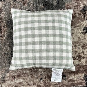 Hobby Lobby Green and White Checkered Pillow